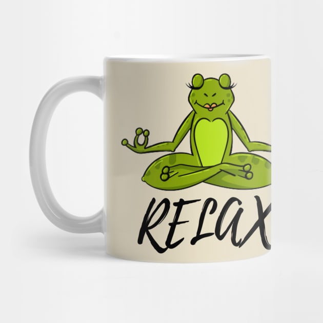 RELAX FROG IN YOGA POSITION by hatem